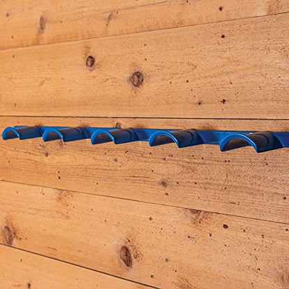 EASY-UP Coated Metal 5 Hook Rounded Tack Rack | Horse Tack Organizer for Barn & Equestrian Enthusiasts | Portable & Mountable with Supportive Crowns