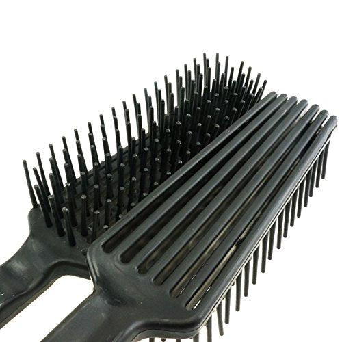 2pcs Horse Pet Detangler Plastic Comb for Long Tail Mane Forky Comb (Black) - color: Black