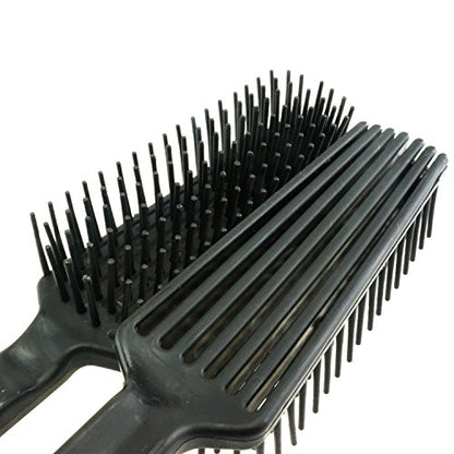 2pcs Horse Pet Detangler Plastic Comb for Long Tail Mane Forky Comb (Black) - color: Black