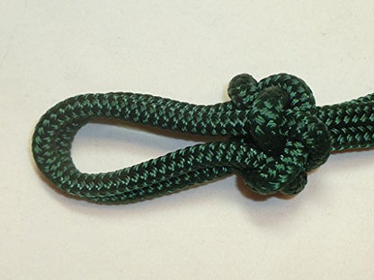 Horse Pocket Halter, Quick Catch Halter - 1/4" Polyester Rope - color: Hunter Green