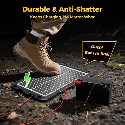 SUNAPEX 10W 12V Solar Car Battery Trickle Charger & Maintainer - size: 10W