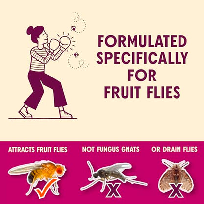 Aunt Fannie's FlyPunch Fruit Fly Trap Refill, Refill up to 5 Jars, 32 oz