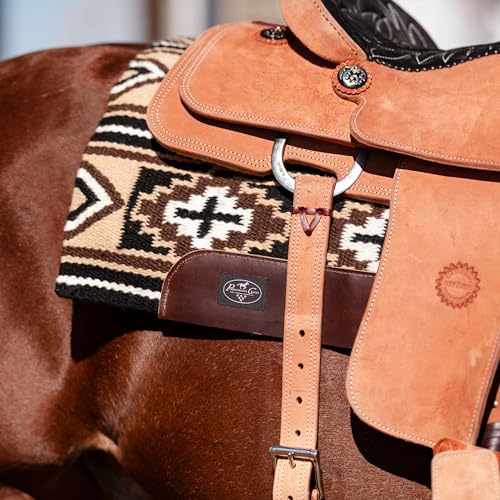 Professional's Choice Fuse Saddle Pad | Navajo Top with Steam-Pressed Bottom - color: Black/Tan, style: 1" Felt Thickness