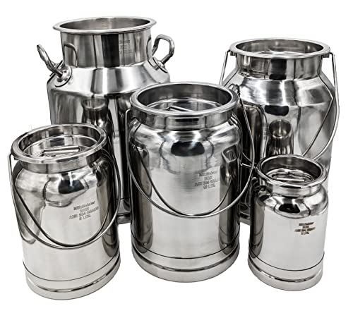 The Dairy Shoppe Stainless Steel Milk Can Totes (5 liter)