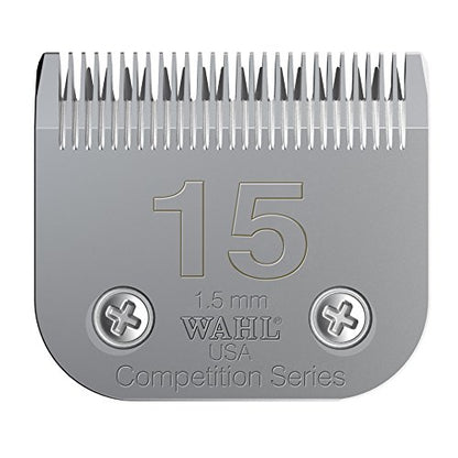 Wahl Professional Animal 15 Medium Fine Competition Series Detachable Blade with 3/64-Inch Cut Length (2357-100) - size: 15