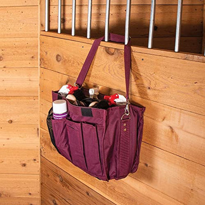 Dura-Tech X-Large Universal Grooming Tote | Color Navy | Ample Storage for Grooming Essentials | Keeps Items Clean with Dust Cover | Non-Collapsing Inside Pockets | Adjustable Shoulder Strap - color: Navy