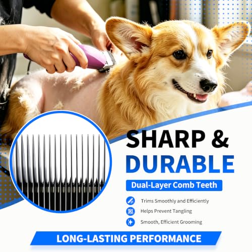 Size 3/4HT Detachable Pet Grooming Clipper Blade with Steel Cutter, 3/4 Inch (19 mm) Cut Length, Black, Compatible with Andis, Oster A5, Wahl KM10, 1 Pack - color: Black, size: 3/4HT 19mm