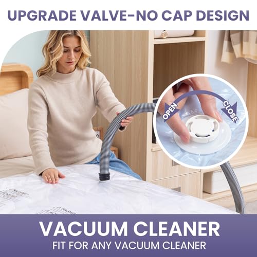 TAILI Vacuum Storage Bags 6 Pack, XXL Jumbo Size 47x39 Inch, Cream - size: 6 XXL