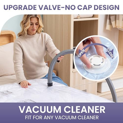 TAILI Vacuum Storage Bags 6 Pack, XXL Jumbo Size 47x39 Inch, Cream - size: 6 XXL