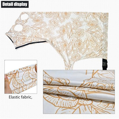 Zippered Horse Stretch Hood Without Ears, M（Flower） - color: flower, size: M-1Pack