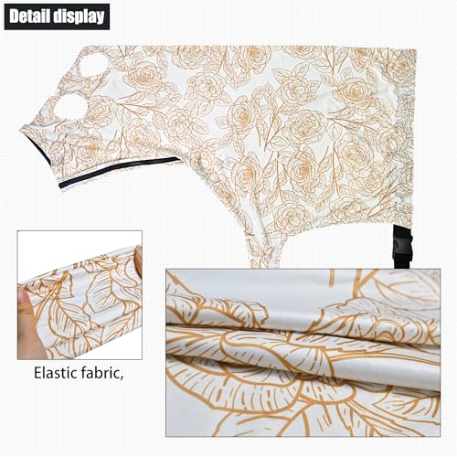 Horse Stretch Slicker Hood with Zipper, Earless Design, Flower, Size L - color: flower, size: L-1PCS