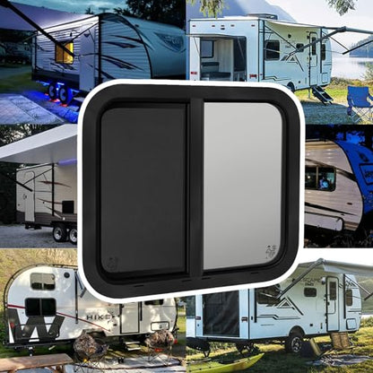 24"W x 20"H RV Windows for Cargo Trailer Camper,Tinted Horizontal Sliding - size: 24"W x 20"H