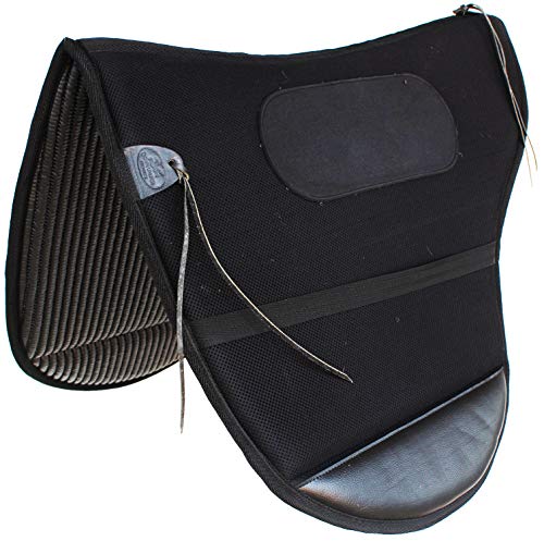 CHALLENGER Australian Aussie Horse Riding Trail Rider Light Neoprene Saddle Pad 109SP585 - color: Black