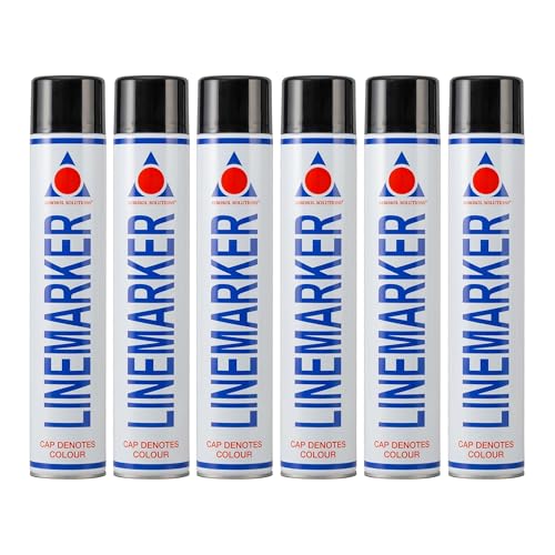 Aerosol Solutions Line Marker Black Spray Paint 26 Oz [Pack of 6] All Purpose Striping Paint | Perfect for Floor Marking, Landscaping, Athletics & Sports Fields - color: Black, size: 26 Ounce (Pack of 6)