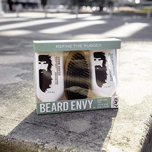 Billy Jealousy Beard Envy Facial Hair Refining Kit with Beard Wash Facial Hair Control and Boar Bristle Brush for Clean, Hydrated, Soft, Tamed Unruly Mane - style: Original