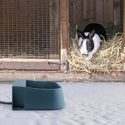 NAMSAN Automatic Water Dispenser for Dogs, Heated Watering Trough Outdoor Cat Feeder, Water Bowl Dispenser Heater for Small to Large Pets, Wild Animals, Bird Bath Dish Water Auto-Fill