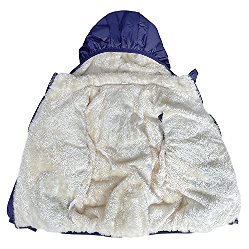 GOODKIDS Baby Girls Boys' Winter Fleece Jackets with Hooded Toddler Warm Lined Coat Outer Clothing 1-6 Years - color: Blue, size: 4-5T