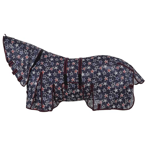 Showman Star-Spangled Mesh Fly Sheet w/Neck Cover