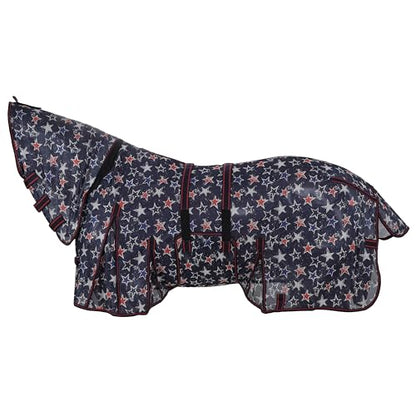 Showman Star-Spangled Mesh Fly Sheet w/Neck Cover