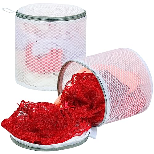 Vivifying Bra Bags for Laundry, 2 Pack Honeycomb Mesh Bra Washing Bags for Laundry, Washing Machine, Lingerie, Delicates, Sock and Baby Clothes - size: 2 Bra Bags (7" x 7.5")