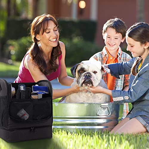 Dog&Cat Grooming Supplies Bag,Adjustable Compartments Grooming Bag for Pet