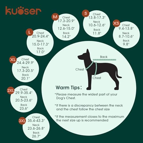 Kuoser Dog Winter Coat, Reversible Waterproof Dog Jacket with Reflective Strip, Warm Dogs Fleece Vest Adjustable Doggy Cold Weather Clothes Plaid Christmas Outfit Pet Apparel for Large Dogs, Pink L - color: Pink, size: Large (Chest Girth: 20.9-24.4'' )
