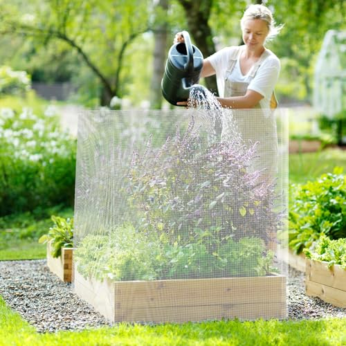 AMAGABELI GARDEN & HOME Hardware Cloth 1/2 Inch 48 x 100 ft 19 Gauge Chicken Wire Fence Weld Wire Fence Mesh Roll Garden Fencing Border Plant Support Poultry Netting Snake Fence Gopher Wire