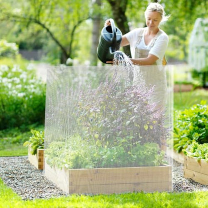 AMAGABELI GARDEN & HOME Hardware Cloth 1/2 Inch 48 x 100 ft 19 Gauge Chicken Wire Fence Weld Wire Fence Mesh Roll Garden Fencing Border Plant Support Poultry Netting Snake Fence Gopher Wire