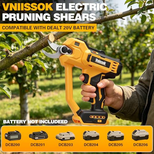 Electric Pruning Shears Cordless Pruner Shears Compatible with DeWalt 20V Battery (No Battery) Perfect for Tree Trimming Gardening, Garden Orchard (Electric Pruning Shears)