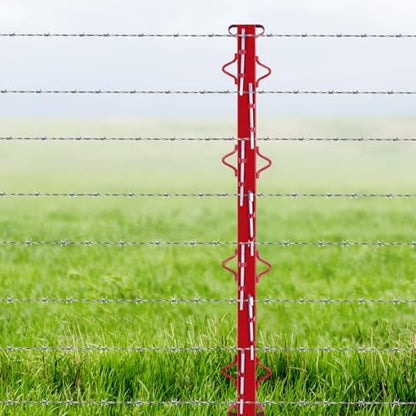 6ft Woven Wire Fence Stretcher Bar with 7 Wedge,Field Fence Stretcher | Heavy Duty Carbon Steel Fence Stretcher Tool, Chain Link Fabric Fence Stretcher, Wire Stretcher Fence Post for Fixing Fences - size: 6FT