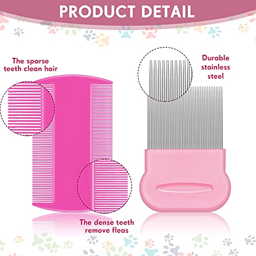 Maitys 8 Pcs Lice Combs Kids Pet,4 X 2 Inch, 2.24 X 2.24 Inch,Novel - color: Novel, size: 4 x 2 Inch, 2.24 x 2.24 Inch