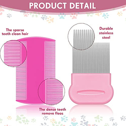 Maitys 8 Pcs Lice Combs Kids Pet,4 X 2 Inch, 2.24 X 2.24 Inch,Novel - color: Novel, size: 4 x 2 Inch, 2.24 x 2.24 Inch