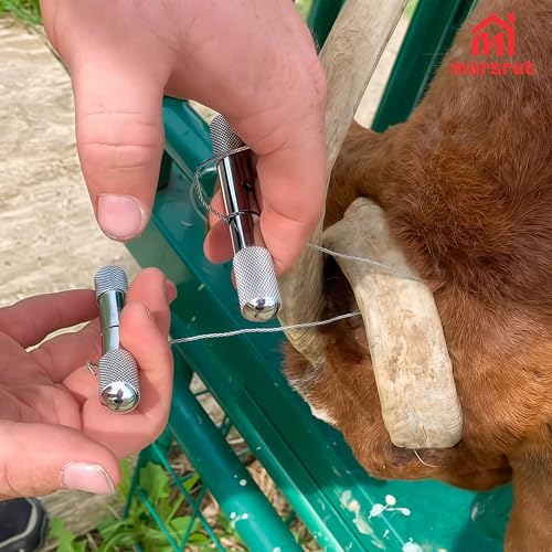 Wire Saw for Goat Horns with 2 Handles, Dehorning Cutting Tool OB Stainless Steel Heavy Duty Braided Removal Cutter, Rust Resistant Pocket String Compact for Outdoor Camping Garden Cattle Fishing