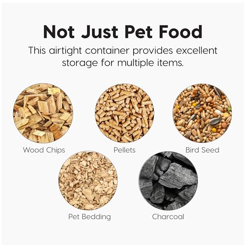 IRIS USA Dog Food Storage Container, Up to 40 lbs, Smoke, Made in USA - color: Smoke, size: 40 lbs
