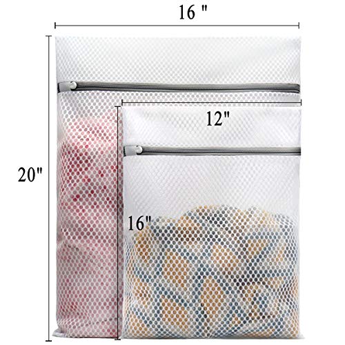 Muchfun 5Pcs Durable Honeycomb Mesh Laundry Bags for Delicates | (2Large, 3Medium) - size: 2Large, 3Medium