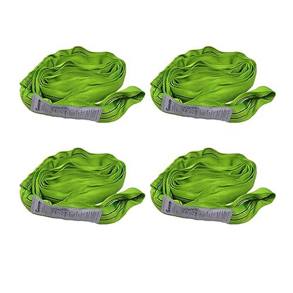 4 Pack 6FT Endless Round Slings, 2” Spanset Round Slings, Polyester Endless Loop Lifting Straps, 5300lbs Vertical Capacity, Heavy Duty Rigging Strap for Lifting and Towing