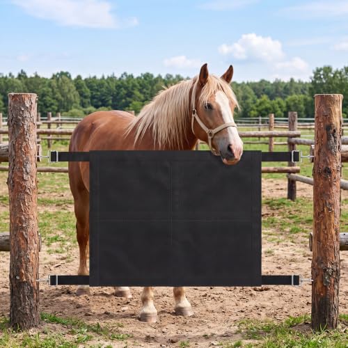 3 Pcs Horse Stall Guard 27" x 19" with Adjustable Straps