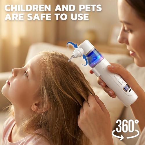 Electric Lice Comb, 2-in-1 Metal Vacuum Comb for Cat Dog All Hair
