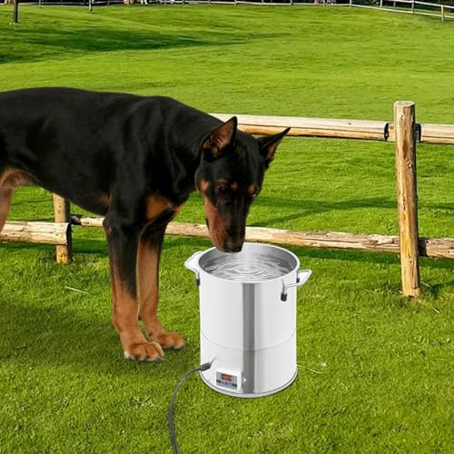 Dog Heated Water Bucket, 11L Heated Water Barrel for Dogs
