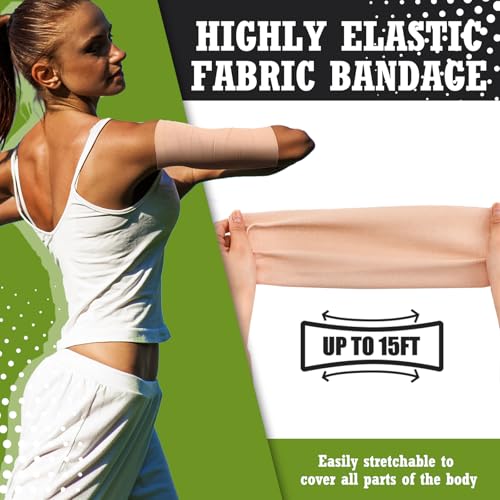 Tondiamo 8 Rolls Elastic Tape Adhesive Elastic Tape Self Adhesive Bandages Wrap Flexible Stretch Bandages Athletic Sports Skin Strips for Sports Ankle, Knee and Wrist Animal Pets(6 Inch X 5 Yard) - size: 6 Inch x 5 yard