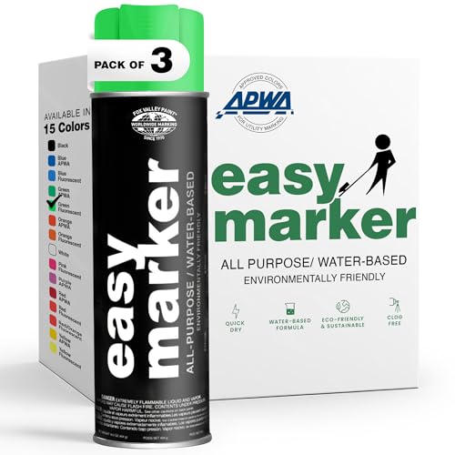 Fox Valley Easy Marker Inverted Paint 16oz Pack of 3, Green Fluorescent - color: Green Fluorescent