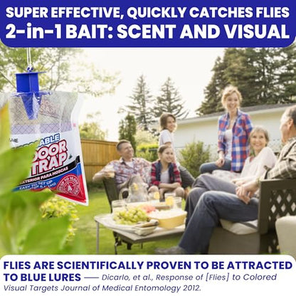 Fly Traps Outdoor Fly Trap for Patio. 9 Non-Toxic Pre-Baited Flies Bags Outdoor Disposable. Hanging Bug Catchers for All Filth Flies Killer for Outside Bug Control in Yard Horse Ranch Trash Can. - style: 9pk