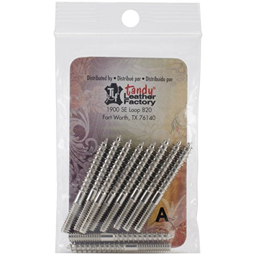 Tandy Leather Saddle Concho Adapter Screws 10 Pack - Screw Back Concho Tool for Leathercraft and DIY Projects - Mounting Screws for Western Saddle
