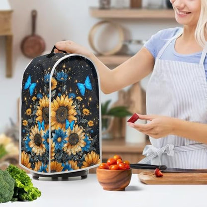 Butterfly Sunflower Kitchen Appliance Covers Food Processor Cover Polyester Coffee Maker Cover or Toaster Cover Stain Resistant Blender Cover for Stand Mixer Kitchen Home Soft - color: Butterfly Sunflower