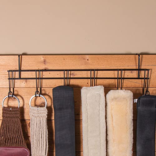 EASY-UP 6 Hook Tack Rack with Hangers | Color Black | Lightweight Yet Durable | 6-Hook Design | Portable & Convenient | Scratch-Resistant Finish | 5-Year Warranty - color: Black