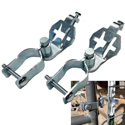 Heavy Duty T-Post Gate Hinge Kit, 1-5/8″Chain Link Fence Gate Post Hinge Pins, Galvanized Steel Easy Install Hardware for Farm, Garden, Backyard Gate