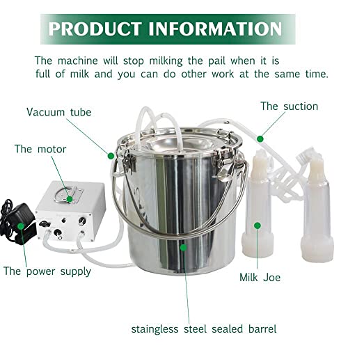 3L Goat Milking Machine,Rechargeable & Adjustable Suction Electric Milker - size: 3L Goat Battery