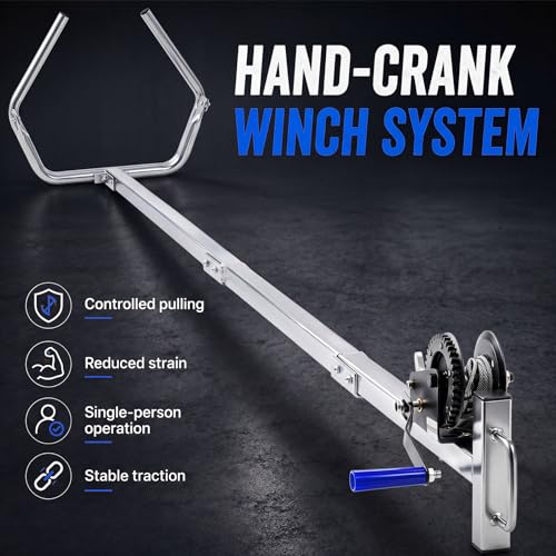 80'' Calf Puller with Hand Crank Gear System and Nylon Rope