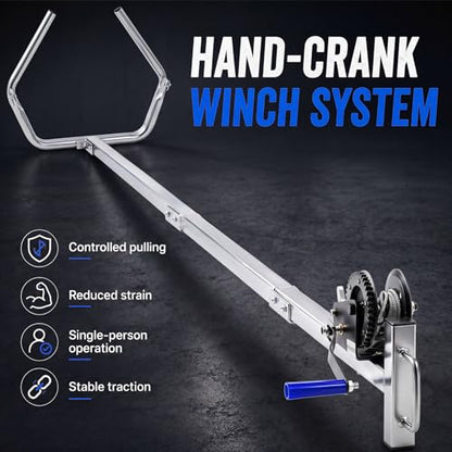 80'' Calf Puller with Hand Crank Gear System and Nylon Rope