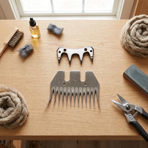 Sheep Shears Blade, 13 Teeth Curved Wool Clipper Comb, 7mm Tooth Spacing